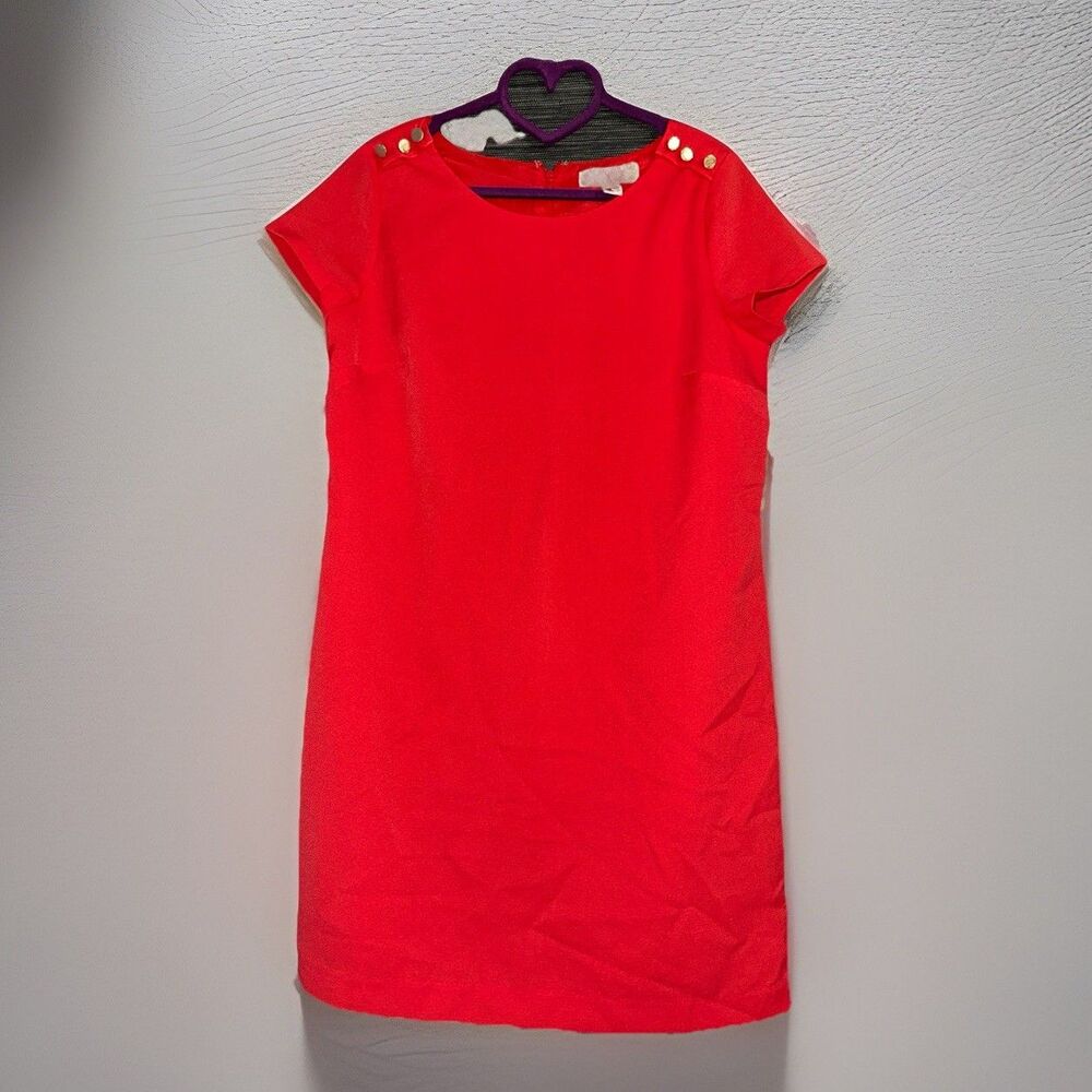 Forever 21 Red Mini Dress S Cap Sleeve Shift Office Siren Dark Coquette Career